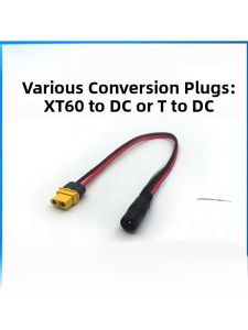 AMASS XT60 Female to Male DC5.5*2.5 XT60 Connector Charger T Plug DC5.5/2.1 Adapter Cable Universal for Remote Control Toys