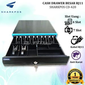 Sharkpos CD420 Cash Drawer CD408 Laci Kotak Uang Kasir RJ11