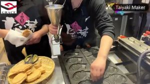Máy làm bánh cá taiyaki công nghiệp 6 con cỡ lớn