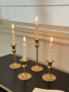 CHIGUASHAONV | Retro French Golden Screw Pattern Decorative Ornaments Home Dining Table Decoration