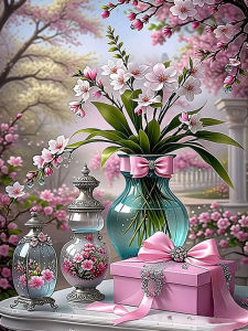 Huacan New Arrivals 2025 Diamond Painting Plum Blossom Vase Diamond Embroidery Flower Full Handmade Gift