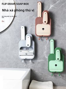 Bộ Đựng Xà Phòng Ba Trong Một Treo Tường Không Cần Khoan Kiểu Dáng Cao Cấp Cỡ Lớn Giá Để Đồ Dùng Vệ Sinh Cá Nhân