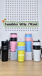 Tumbler Mug Stainless Steel Gradasi 710ml / Gelas Minum Sedotan / Mug Sporty With Straw Lid