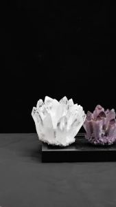 1PC Natural Crystal Cluster Ornament Raw Crystal Stone for Demagnetizing & Display Desktop Craft & Home Decor