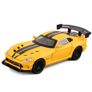 ดอดจ์ไวเปอร์โมเดลโมเดลรถโลหะผสมไฟเสียงรถ Diecast ของสะสมคนรักวันเกิดสำหรับเด็กของเล่นของเด็กผู้ชายของขวัญโลหะ