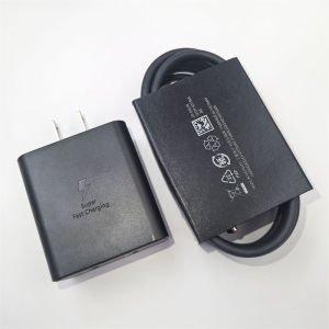 SAMSUNG 50W PD USB C Charger 50W/25W 2Ports Fast Charge EU Adapter For Galaxy S25 FE S24 S23 A35 A25 A15 &5A Quick Type C Cable