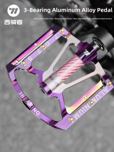 West Biking | Đạp Bằng Nhôm Mạ Chrome Với Ba Chốt Bi Cho Xe Đạp Núi Và Xe Đạp Đường Phố