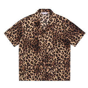 Epicpoetry2024ss Short Sleeve Leopard Print Printed Shirt Cuban Collar Shirt Hawaiian Short Sleeve Shirt Men and Women