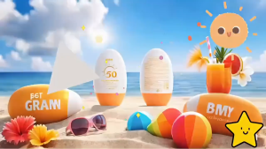 MINIPINK SPF 50 PA+++ Sun Protect Cream Sun Screen 55g Wajah Egg Sunblock MP063