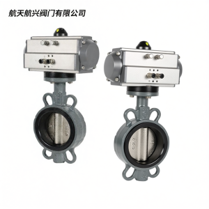 Cast Steel Pneumatic Lug Butterfly Valve with Ductile Iron Disc