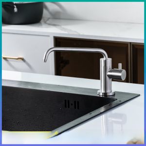 Pure Water Stainless Steel 304 Kitchen Faucet Short Bar Counter Special Home Use 2-Way Water Supply System Sink Tap