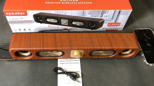 ลำโพงคอมพิวเตอร์ Speaker1800mAh ลำโพงบลูทูธ/รองรับการเชื่อมต่อแบบมีสาย ลำโพง USB ลำโพงคอม Retro wooden ตู้ไม้สวยงาม เสียงดีและดูดี