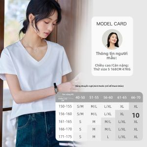 Vimly | Áo Thun Dopamine Màu Sắc Sạch V-Neck Rộng