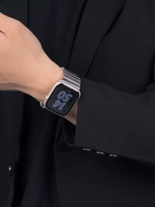 Upgrade Magnetic Stainless Steel Strap for Apple Watch Series 10 42mm 46mm Ultra 2 49mm band 41mm 45mm 44/40/42/38mm Adjustable Stainless Steel Bracelet Belt iWatch serie 9 8 7 se 6 5 4 3 2 Men Strap