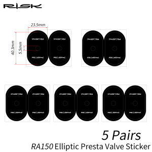 5pairs Bicycle Presta Valve Sticker Mountain Road Bike Tube Tire Gasket Rim Protective Elliptic Presta Valve Protection Sticker