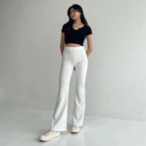Flare Pants - Highwaist Flare Pants - Highwaist Kulot Cutbray Wanita Celana Panjang Scuba Nyaman