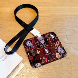 The Freak Circus Pierrot Holder ID Name Tag Cover Company Work Card Holder For Staff Employees Bus Card Sleeve With Lanyard