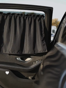 Black suction cup sunshade UV protection universal side window car sunshade side window blackout curtain for car interior sun protection and heat insulation privacy curtain childrens and baby summer sunshade car curtain sunshade.