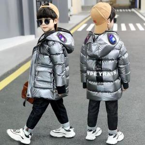 New Boys Jacket Children Cotton Clothes Winter Thick Big Kids Warm Hooded Boys Down Coat Kids Snowsuits Winter Patchwork - Size, Length, Chest, Shoulder, Sleeve, Pant, Age (cm)