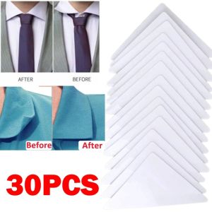 30 cái/hộp Cổ Áo Sticker Polo Áo Sơ Mi T-Shirt Đứng Cổ Áo Shaper Chống-Cuộn Cố Định Miếng Đệm miếng dính Vô Hình hình dán Fastener