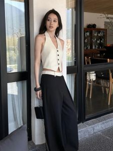 Single-Wear Suit Vest Vest Womens Outwear Classy Summer Thin Classic Style Small Waistcoat off-Shoulder Waistcoat Sleeveless Tops
