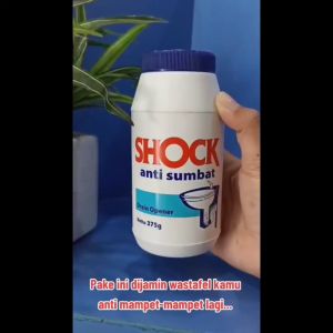 SHOCK Bubuk Anti Sumbat wastafel Toilet Kloset Pipa septik tank 350g Anti Mampet