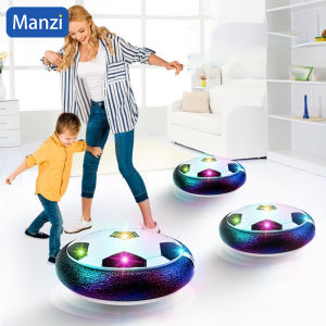 Kids Levitate Suspending Soccer Ball Air Cushion Floating Foam Football with LED Light Gliding Toys Soccer Toys Kids Gifts