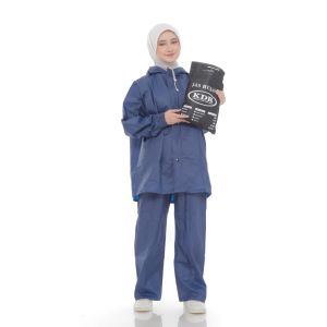 PROMO KDR JAS HUJAN SETELAN JAKET dan CELANA PRIA WANITA ELASTIS TEBAL By KDR