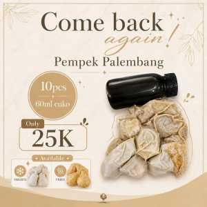Pempek Campur 10 pcs (AdaanKulitTelurTahu) Asli Palembang- kemasan vacum