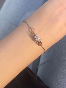 LADAMAS Gelang Titanium Mewah Dengan Batu Permata Kristal Beriklau Untuk Harian Gaya Korea GT5 SSteel