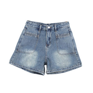 spao | Retro Slimming Versatile High-waisted Denim Shorts