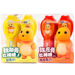Fall Pear Jelly Soft Lollipop Green Plum Flavor Childrens Snack Candy Marmalade Qingmei Soft Lollipop NALOONG Brand
