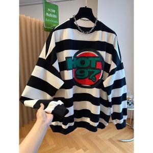 Áo Thun Nam Tay Dài Dáng Rộng Phong Cách Hàn Quốc Mùa Xuân Thu Thường Ngày Đa Năng Áo Nỉ Cơ Bản Cỡ Lớn 300 Pound