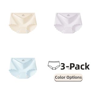 Nanjiren | Seamless Cool Ice-Silk Low Waist Abdominal Support Thin Summer Briefs