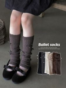 ถุงเท้าเด็กผ้าฝ้ายถักยาวถุงเท้าเด็กผู้หญิงสไตล์บัลเล่ต์ฤดูใบไม้ผลิและฤดูใบไม้ร่วงสไตล์เกาหลีแฟชั่นสำหรับเด็กผู้หญิงถุงเท้าข้อเท้าสั้น