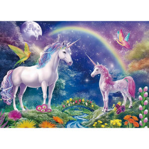 Adult Jigsaw Puzzle Dreamy Unicorns 500/1000/1200/2000PCS Landscape Puzzle Birthday Gift Game Bar Club Decor Entertainment Toy