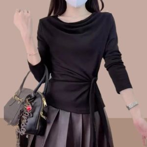 Slim Fit Long Sleeve Base Shirt 2025 New Style Womens Fashionable Top Breathable Comfortable Citywalk Daily Wear T-shirt