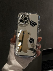  17Promax Full Cover Cute Cat Wave Design Mirror Surface Protective Case Womens Style 15Pro 14Ser 13Pro New 11XS 12 16Plus 17Air XR