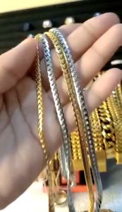 KALUNG TITANIUM RANTAI PRIA MODEL SISIK ULAR ANTI KARAT ANTI LUNTUR TERBARU
