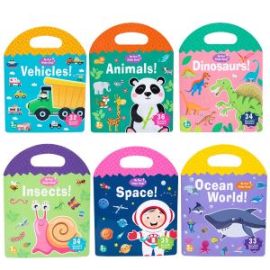 Portable Early Education Sticker Book for Children Quiet Fun Scene Montessori Toy That Improves Hand And Brain Skills