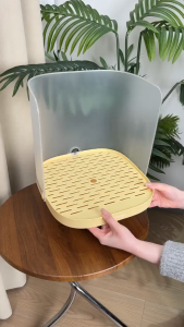 Mango ฐานวางน้ำพุแมว พร้อมตะแกรงระบายน้ำ ฉากกันกระเด็น แท่นวางน้ำพุสัตว์เลี้ยง Pet Water Filter Table