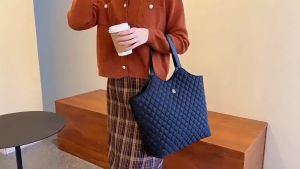 Túi xách công sở tote đựng laptop a4 đi làm thu đông cao cấp giá rẻ hình thoi chất phao TX0068 Trùm Sỉ Gia Thành