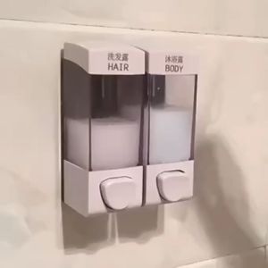 2x350ml ห้องอาบน้ํา สบู่ติดผนังสบู่กล่องแชมพูเครื่องจ่ายน้ํายาฆ่าเชื้อโลชั่นปั๊มของเหลว