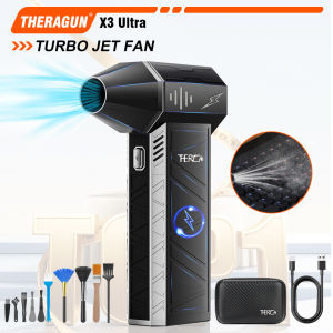 Updated X3Ultra Turbo Fan JetMini Handheld 180000RPM Powerful Compressed air Duster for Car Dryer/PC/Home Cleaning-THERAGUN