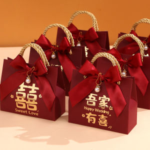 กล่องขนมแต่งงานแบบถือได้ กล่องบรรจุภัณฑ์สินค้า กล่องบรรจุภัณฑ์กระดาษแข็ง กล่องขนมแต่งงานแบบจิ๋วสไตล์ย้อนยุค กล่องขนมแต่งงานขนาดกลาง