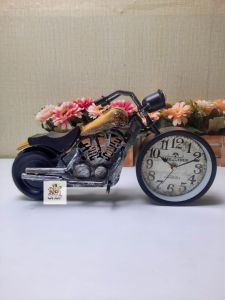 Jam Meja Diescast Motor Harley Logam Hiasan Home Decor
