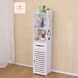 Tủ vệ sinh đựng đồ phòng tắm chất liệu gỗ Pitech cao cấp 100% kháng nước tuyệt đối chống ẩm mốc cong vênh - Win Decor