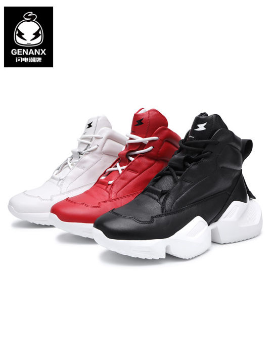 Genanx Lightning Fashion Brand Full-grain Leather Casual Shoes New