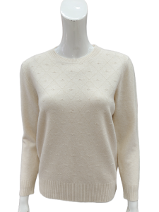 Lightweight Knitted Long Sleeve T-Shirt Womens Short Style Low Collar Base Shirt Spring Autumn Season Woolen Material Casual Wear