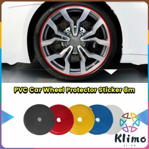 KLIMO 8m PVC Car Wheel Protector Sticker Rim Guard Rubber Strip Anti Scraping Auto Car Decorative Styling Refit